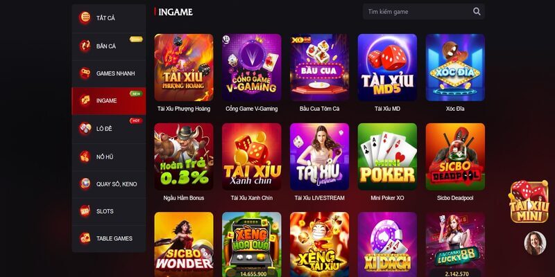 Hệ thống ingame chơi cực hay tại nhà cái XO88