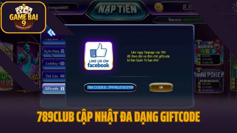 789club - game bài uy tín, khuyến mãi khủng mỗi ngày 9 789club cập nhật đa dạng code dành cho bet thủ