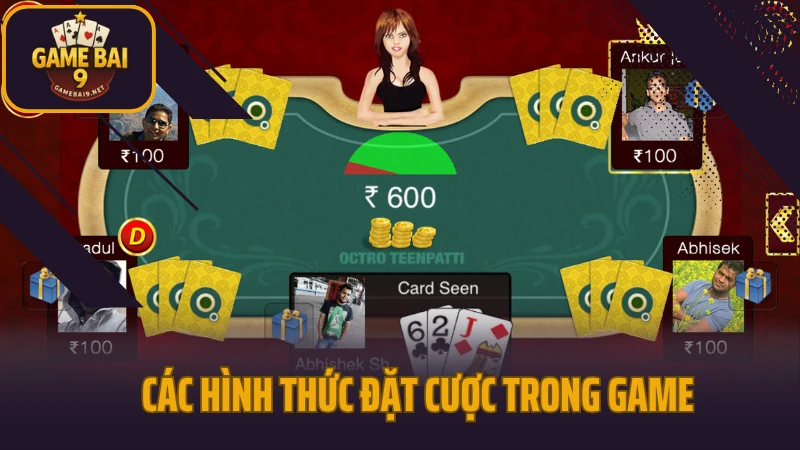 Teenpatti - game bài ấn độ hấp dẫn cộng đồng yêu đổi thưởng 5 Các hình thức đặt cược trong game