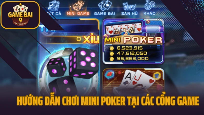Hướng dẫn chơi mini poker nhấn quay thông minh trúng giải cực nhanh 4 Hướng dẫn chơi mini poker tại các cổng game