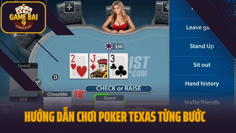 Hướng dẫn chơi poker texas