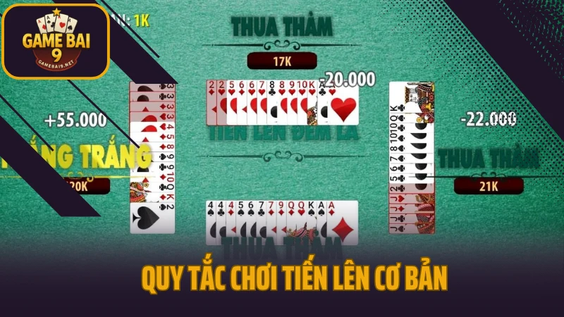 Tiến lên đếm lá - ai hết bài trước, người đó thắng 3 Quy tắc chơi tiến lên cơ bản